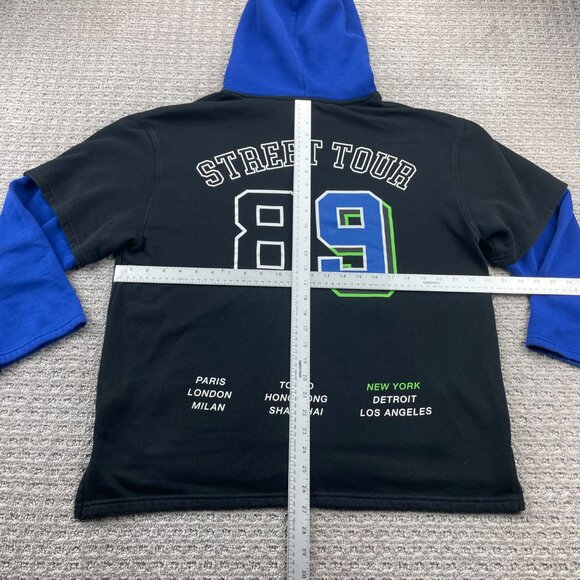 No Fear Street Tour 89 Retro Basketball Hoodie Men Small S Black Blue Hoops Hoop - Picture 11 of 13